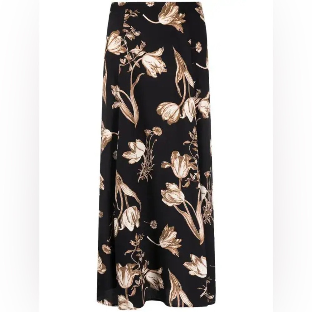 Reformation‎ Zoe Skirt Black Floral print size 12